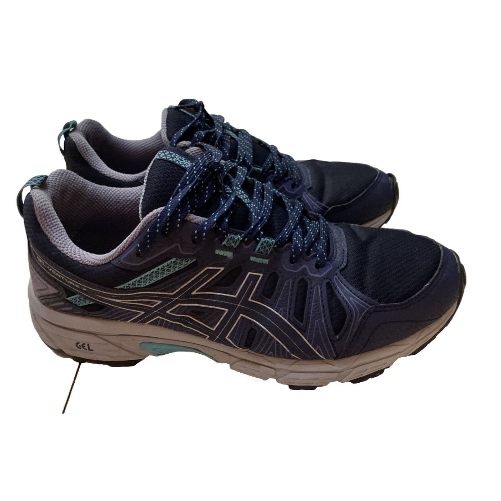 ASICS GEL Venture 7 Sneakers Running Shoes Women’s 9.5 Wide Blue Silver